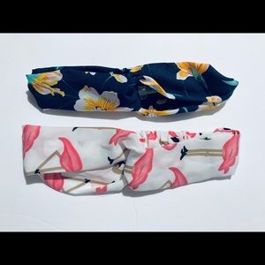 2-New Women’s Wrap Twist Elastic Hairbands Set